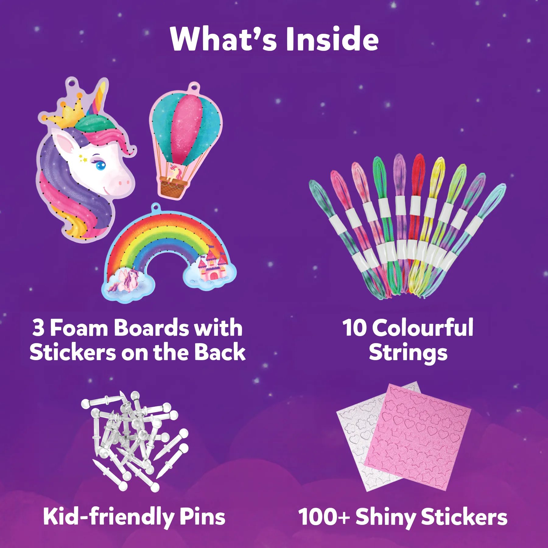 Skillmatics Art & Craft Activity - Super Strings Unicorn Magic, Mess-Free Art for Kids, Craft Kits & Supplies, DIY Creative Activity, Gifts for Girls & Boys Ages 6, 7, 8, 9, 10, 11, 12