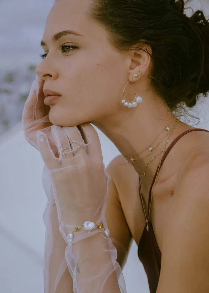 Sun Stud Earrings - Silver