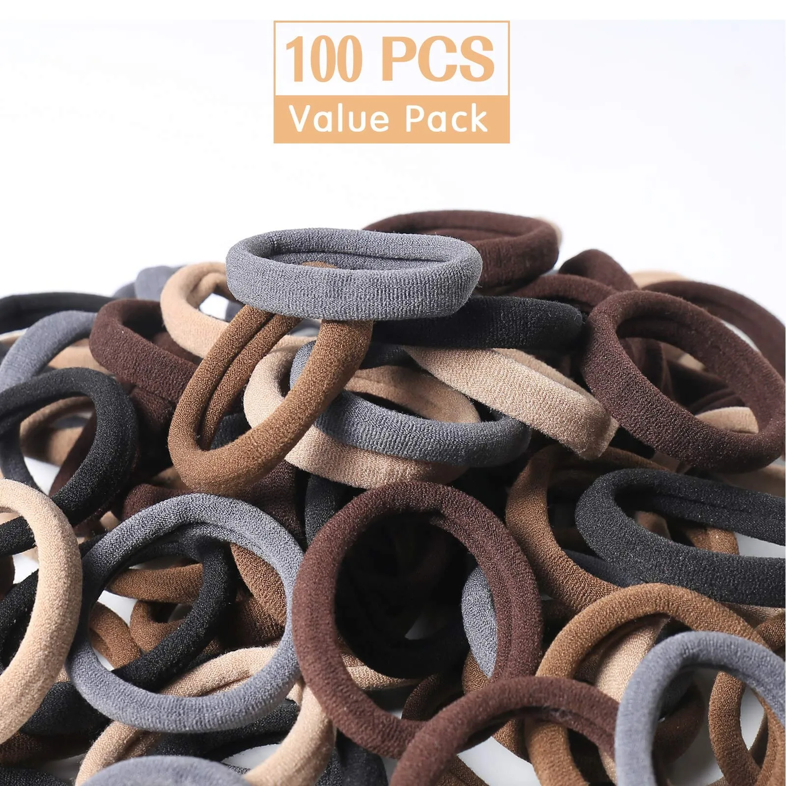 Thick Seamless Hair Ties | 100 pcs