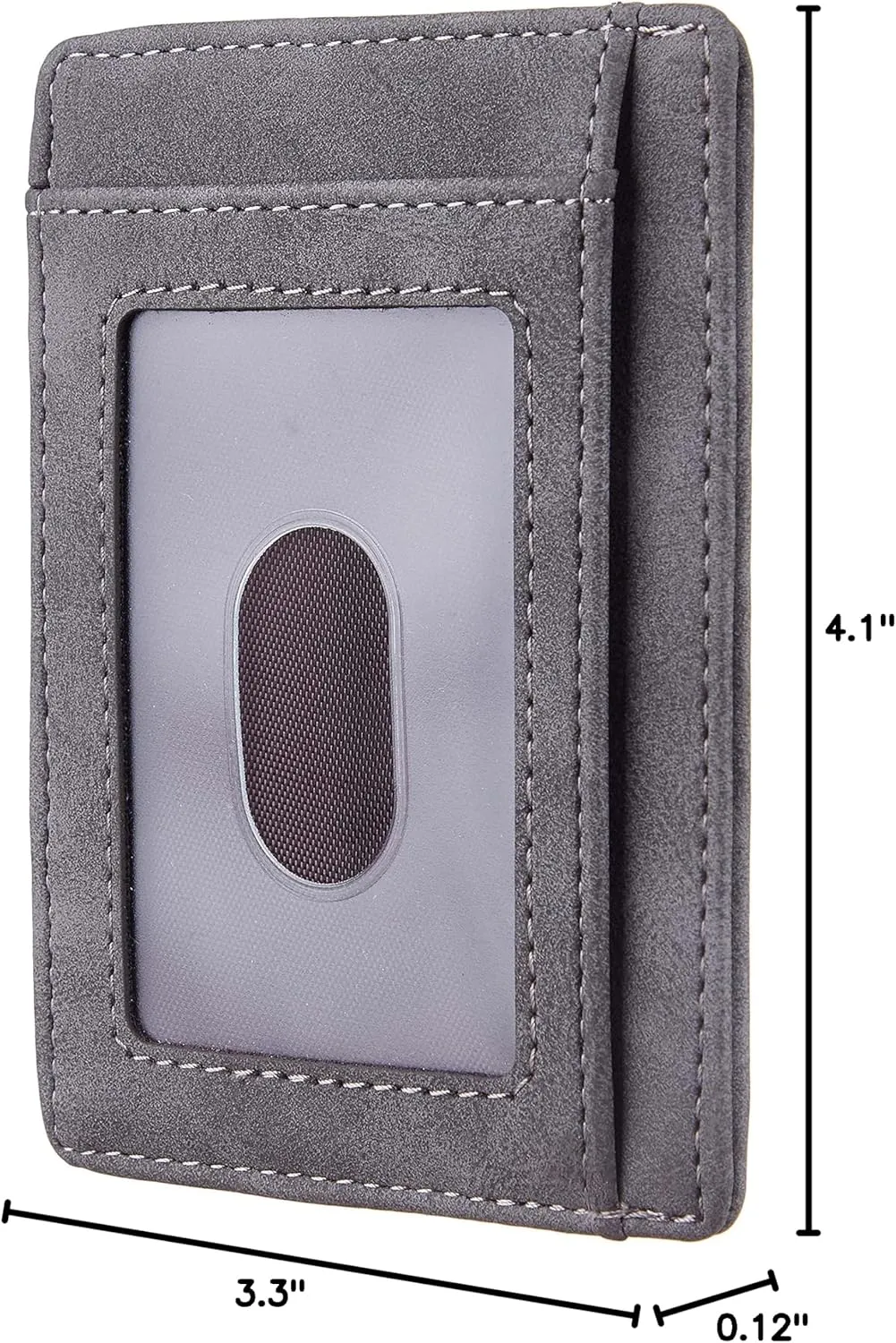 Travelambo Slim Wallet Front Pocket Minimalist Leather RFID Blocking Medium Size