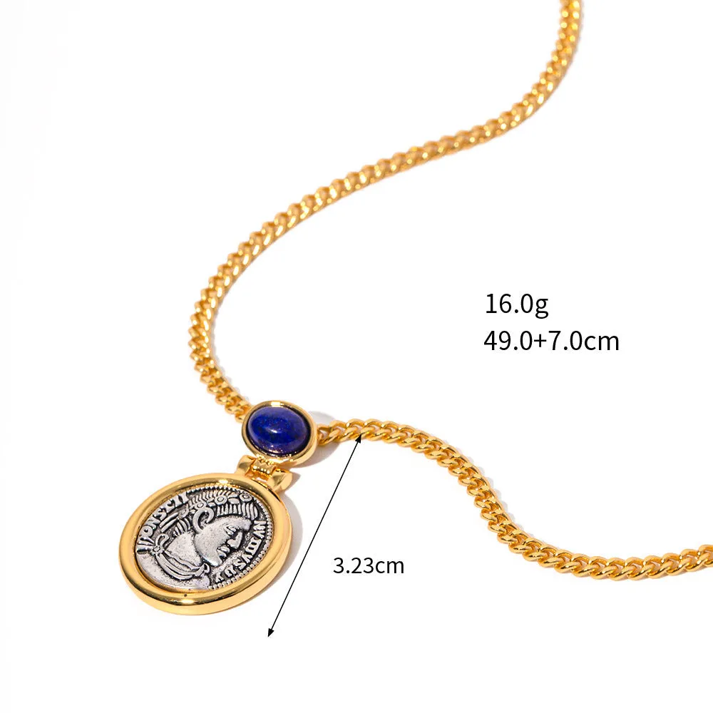 Vintage Necklace with lapis lazuli